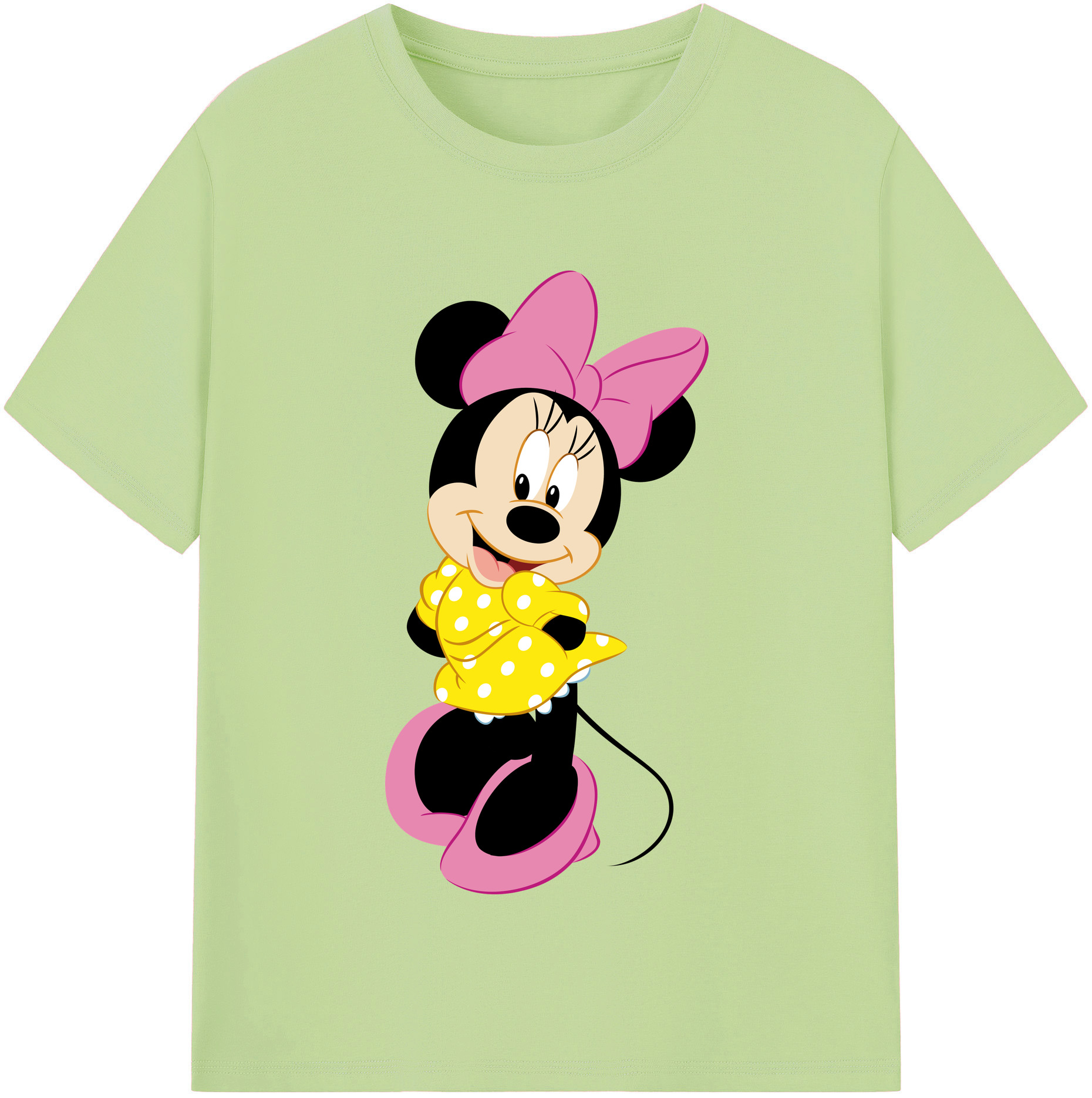 （画像用） ミッキーマウス Mickey Mouse 綿100％半袖Tシャツ（フロントプリント）